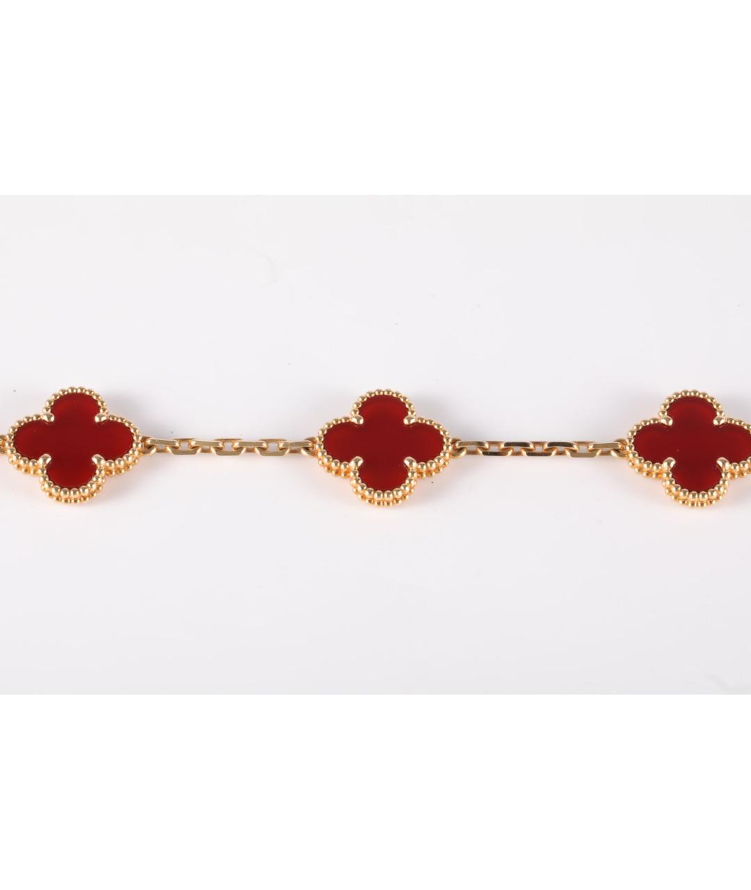 VAN CLEEF & ARPELS Бордовый браслет из желтого золота, фото 3