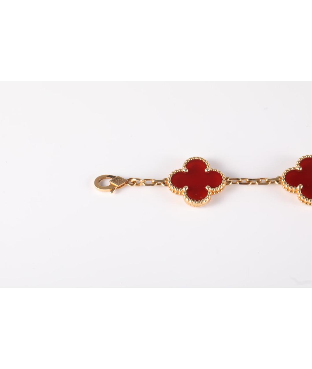 VAN CLEEF & ARPELS Бордовый браслет из желтого золота, фото 5