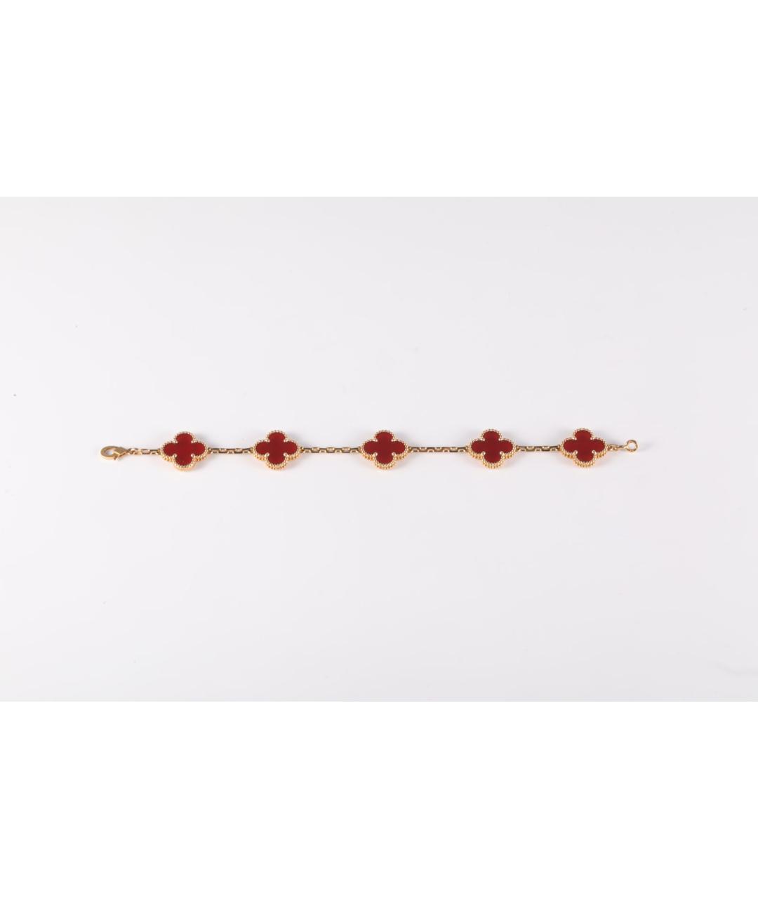 VAN CLEEF & ARPELS Бордовый браслет из желтого золота, фото 6