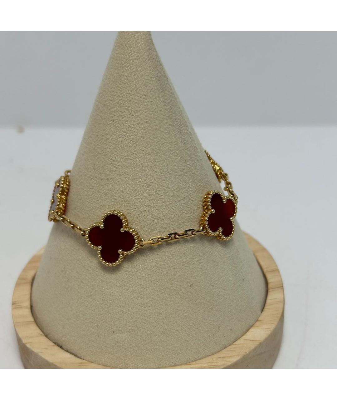 VAN CLEEF & ARPELS Бордовый браслет из желтого золота, фото 9