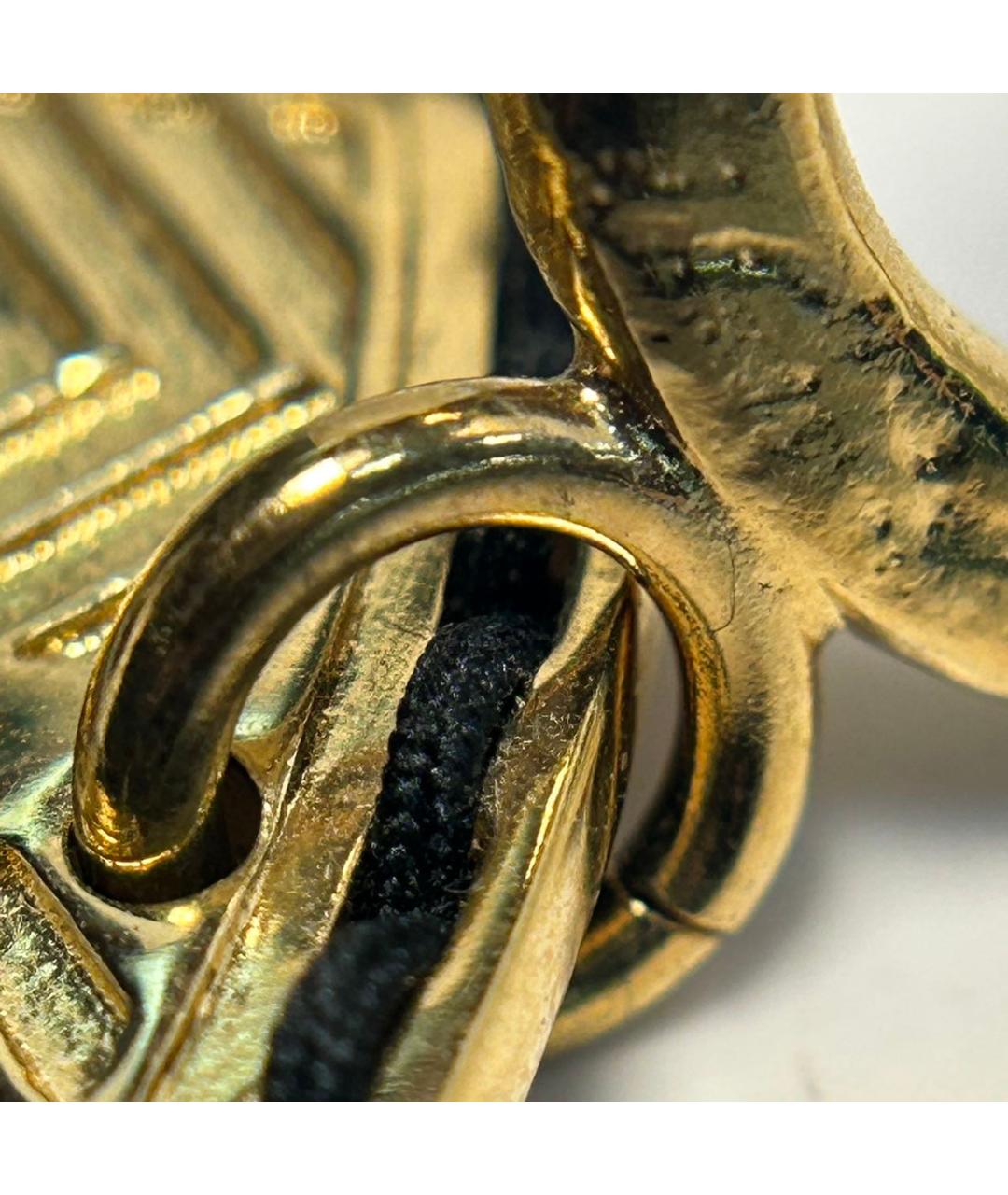 CHANEL Золотые металлические серьги, фото 9