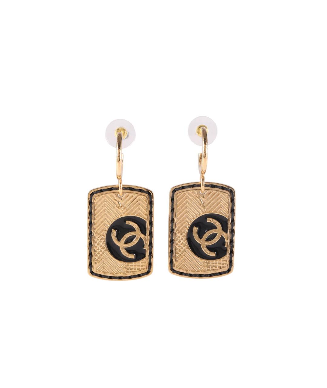 CHANEL Золотые металлические серьги, фото 1