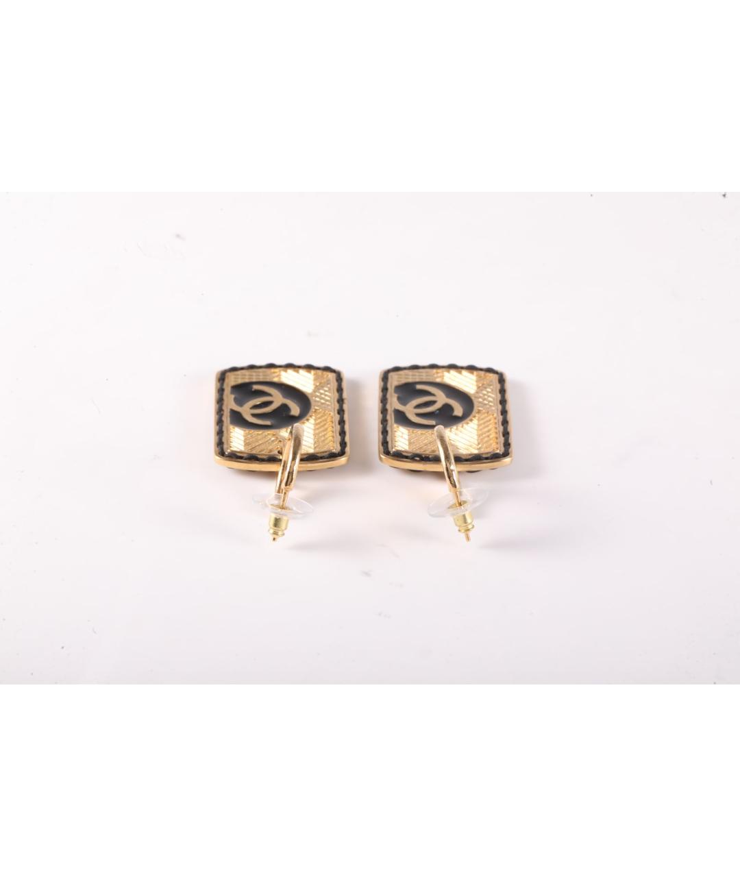 CHANEL Золотые металлические серьги, фото 3