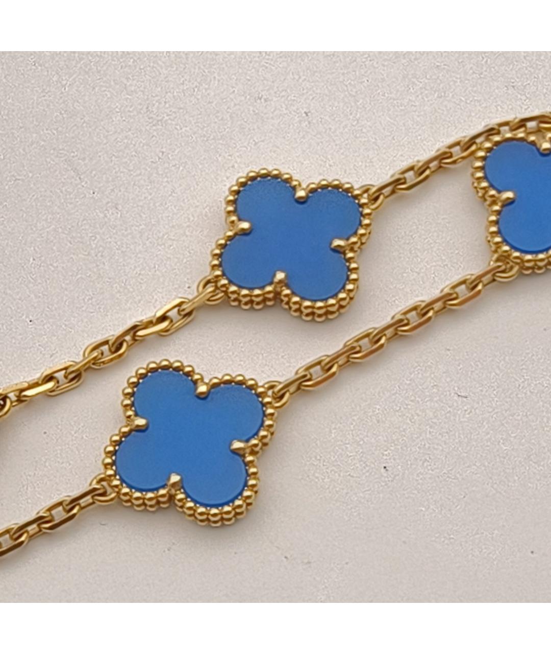 VAN CLEEF & ARPELS Синий браслет из желтого золота, фото 3