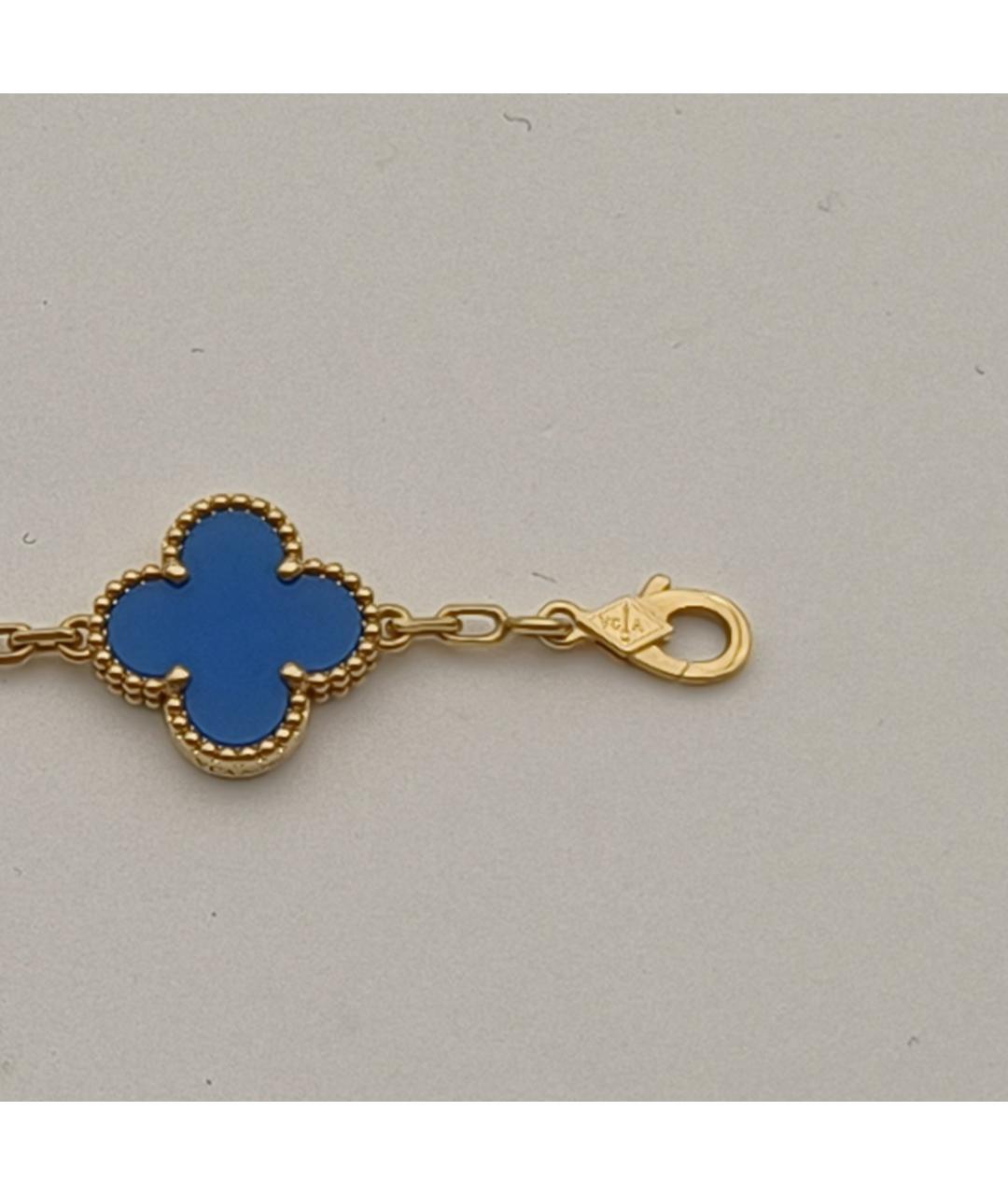 VAN CLEEF & ARPELS Синий браслет из желтого золота, фото 4