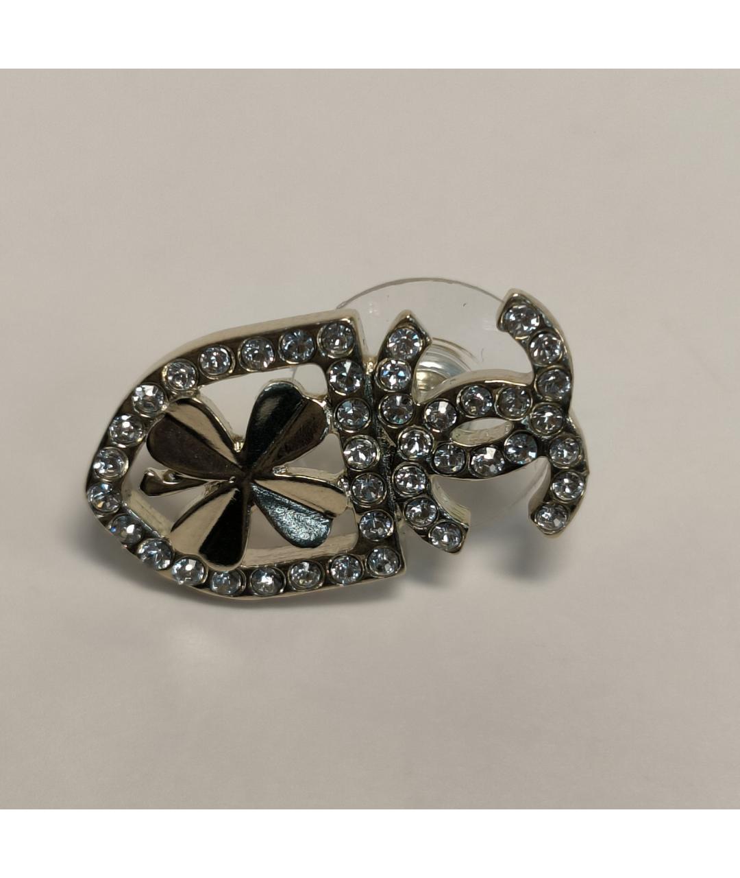 CHANEL Золотые металлические серьги, фото 9