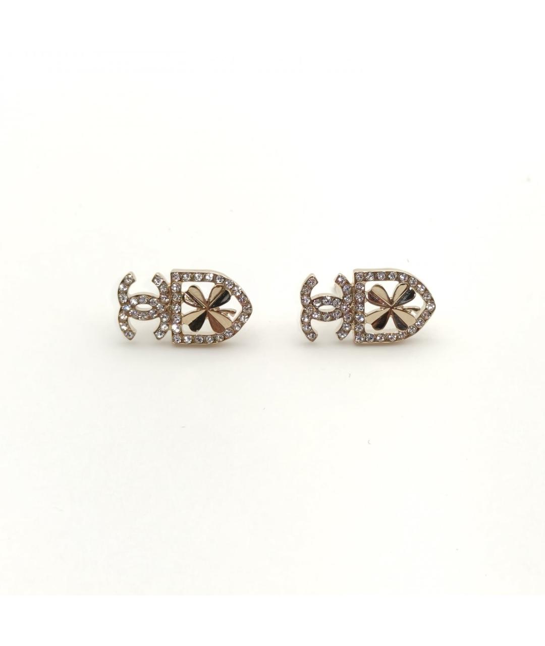 CHANEL Золотые металлические серьги, фото 5