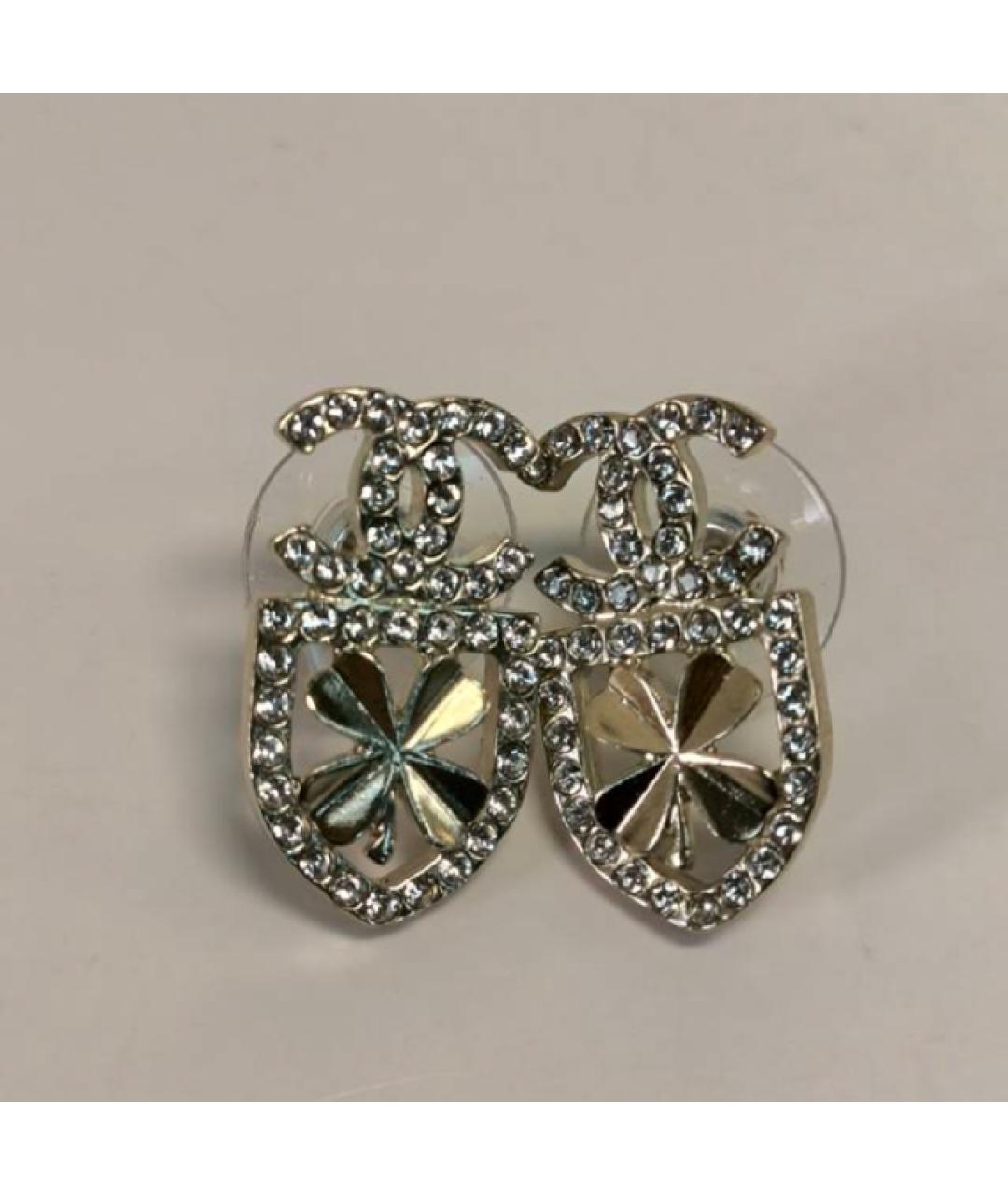 CHANEL Золотые металлические серьги, фото 6