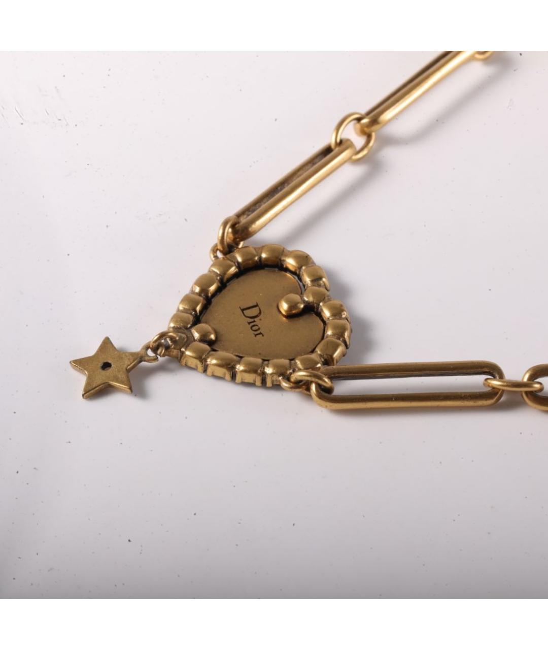 CHRISTIAN DIOR Золотое металлическое колье, фото 3