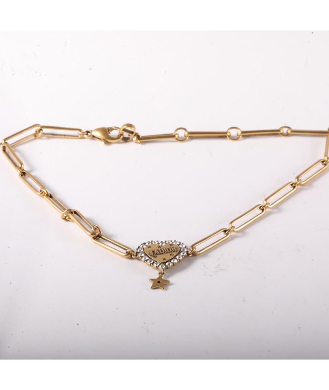 CHRISTIAN DIOR Золотое металлическое колье, фото 5