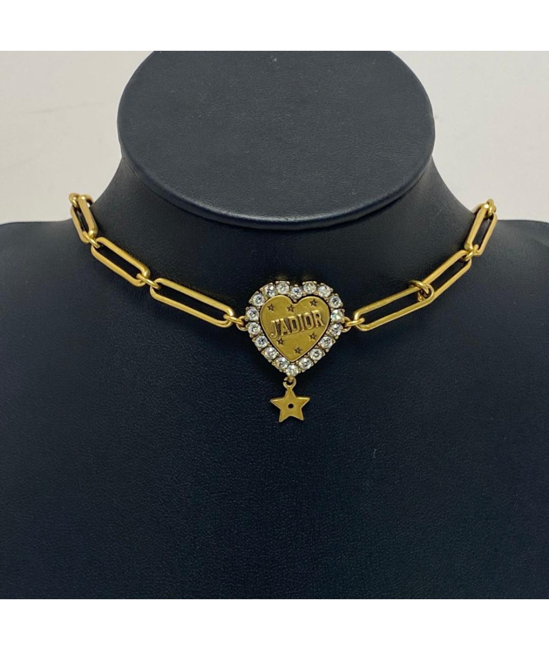 CHRISTIAN DIOR Золотое металлическое колье, фото 8