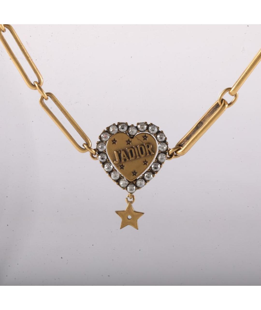 CHRISTIAN DIOR Золотое металлическое колье, фото 6
