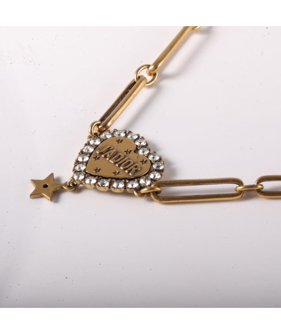 CHRISTIAN DIOR Золотое металлическое колье, фото 2