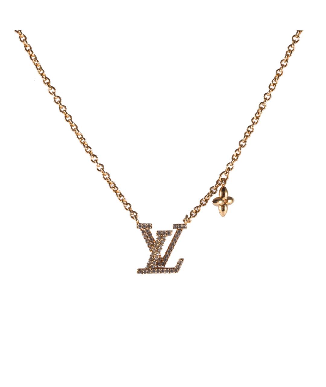 LOUIS VUITTON Золотое металлическое колье, фото 1