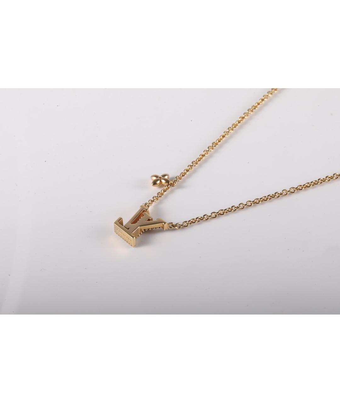 LOUIS VUITTON Золотое металлическое колье, фото 3