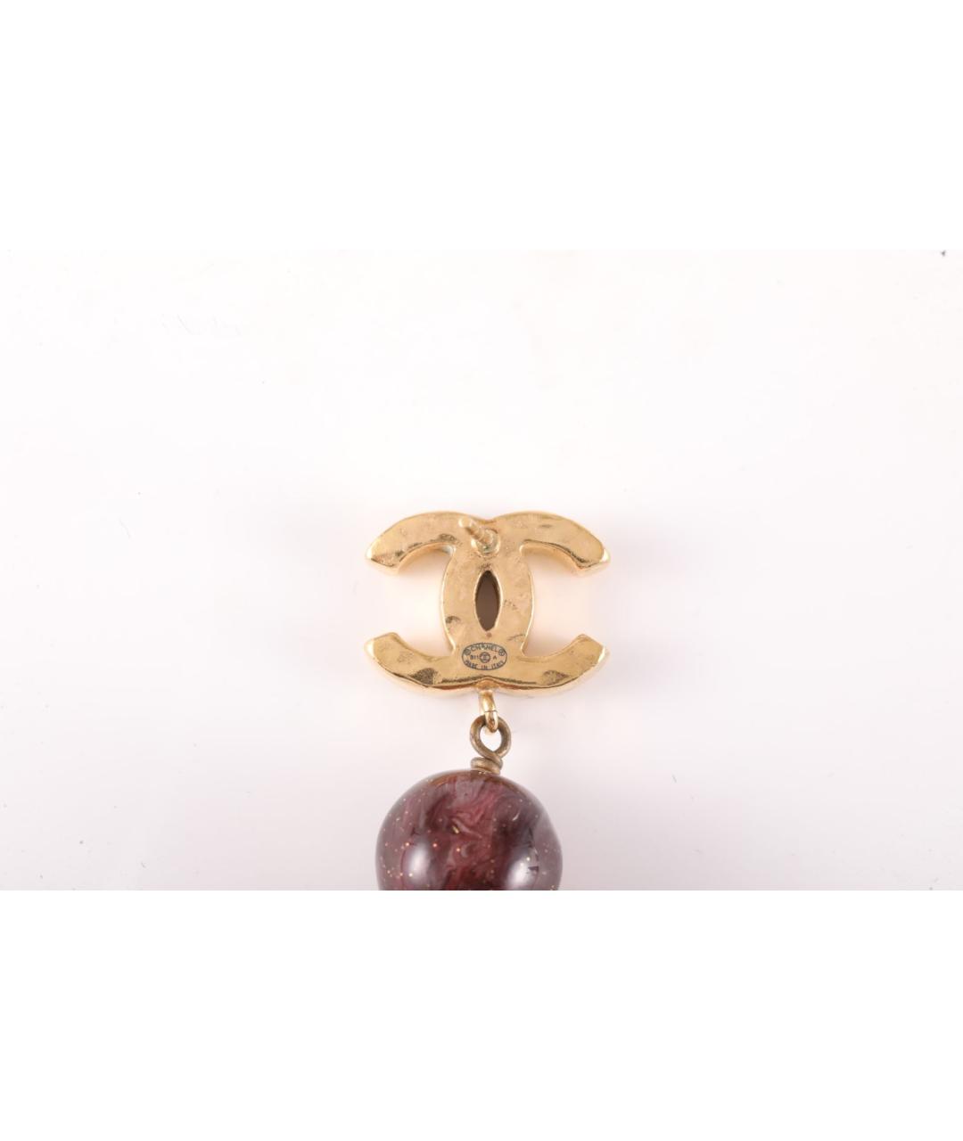 CHANEL Золотые металлические серьги, фото 6