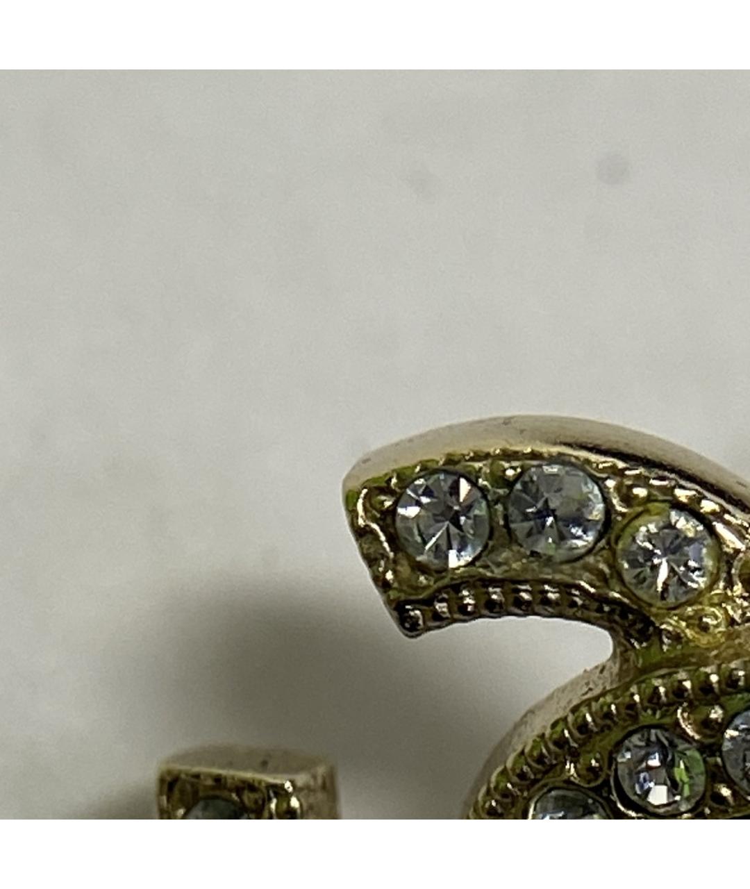 CHANEL Золотые металлические серьги, фото 9