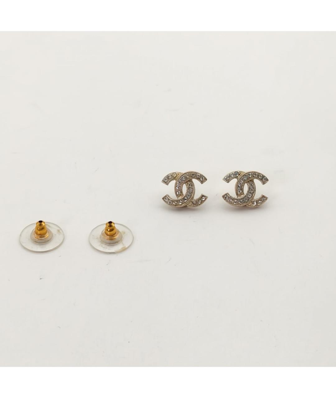 CHANEL Золотые металлические серьги, фото 3