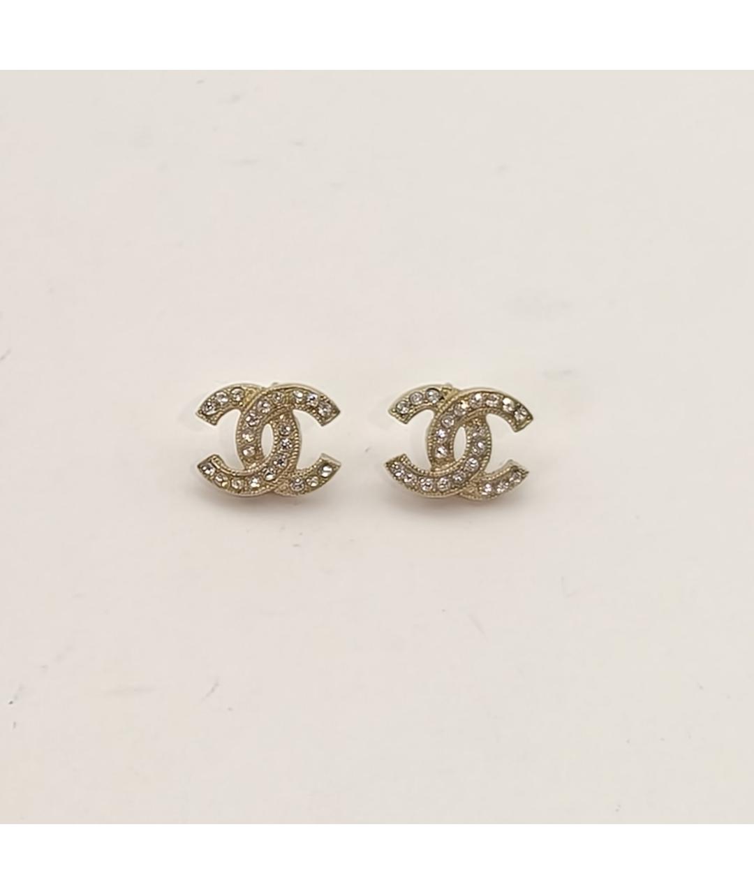 CHANEL Золотые металлические серьги, фото 2