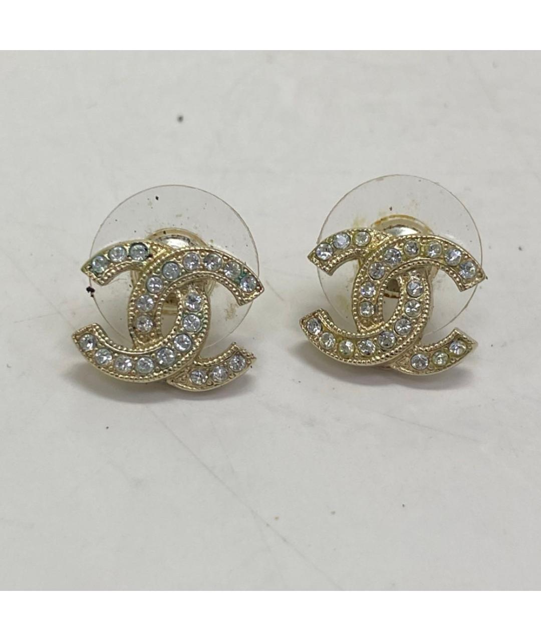 CHANEL Золотые металлические серьги, фото 7