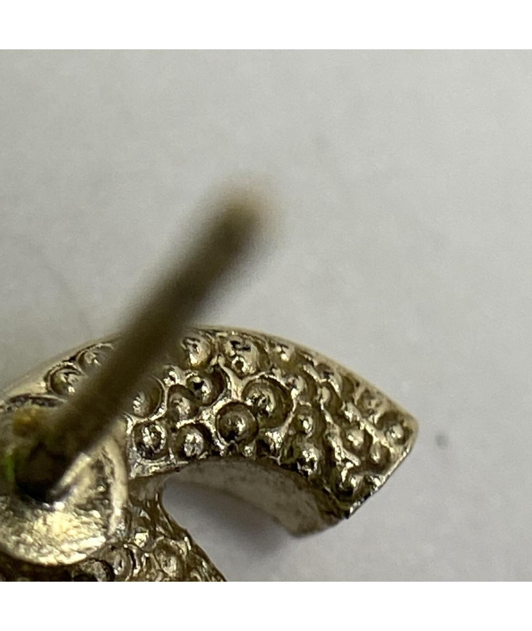 CHANEL Золотые металлические серьги, фото 8