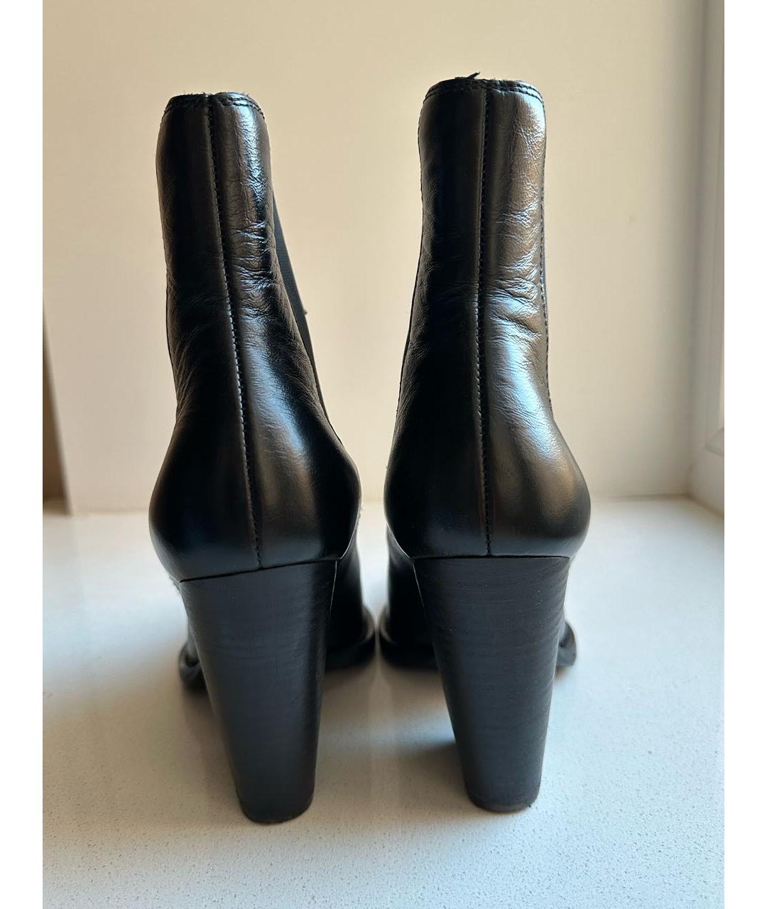 SAINT LAURENT Черные ботильоны из лакированной кожи, фото 4