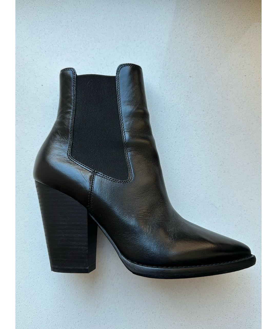 SAINT LAURENT Черные ботильоны из лакированной кожи, фото 5