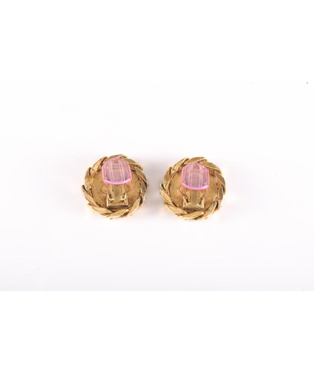 CHANEL Золотые металлические серьги, фото 4