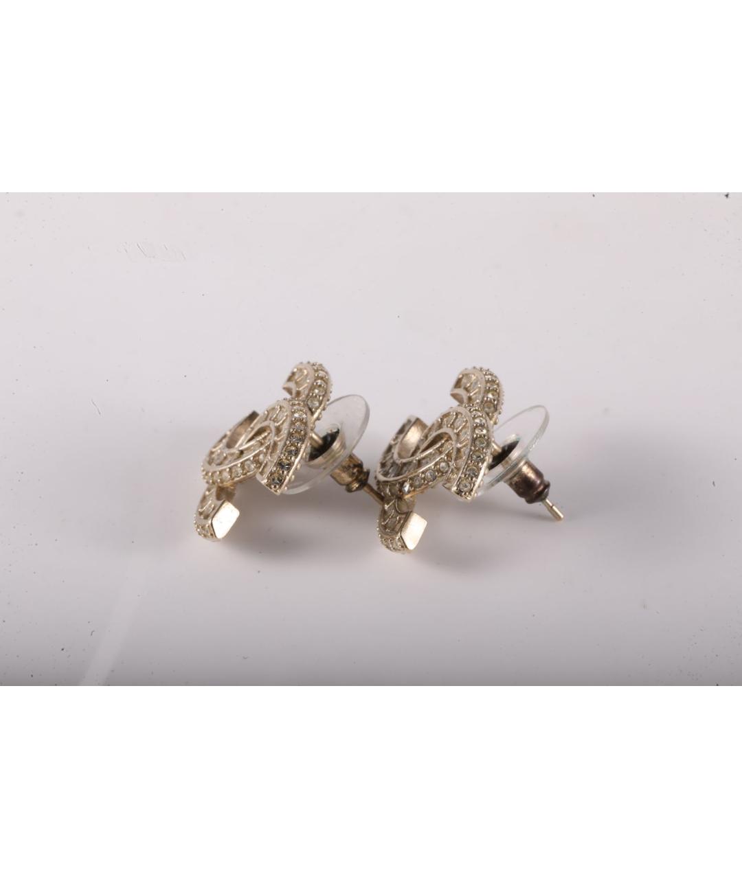 CHANEL Золотые металлические серьги, фото 3