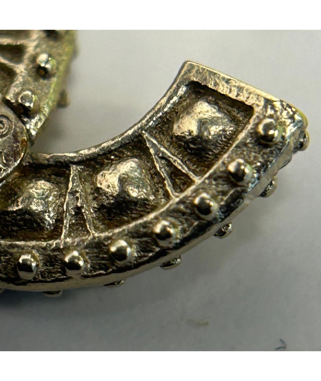 CHANEL Золотые металлические серьги, фото 7