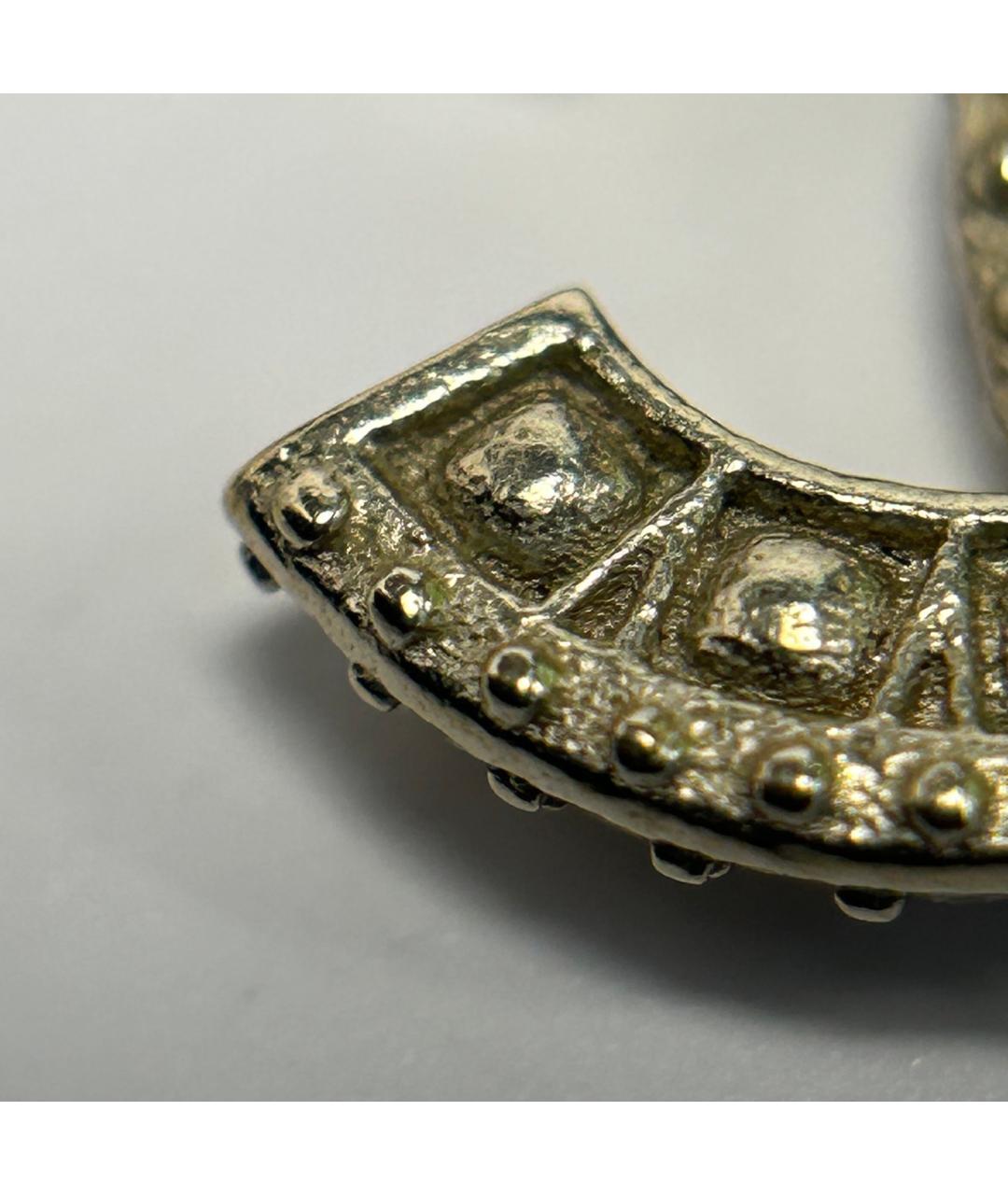 CHANEL Золотые металлические серьги, фото 9