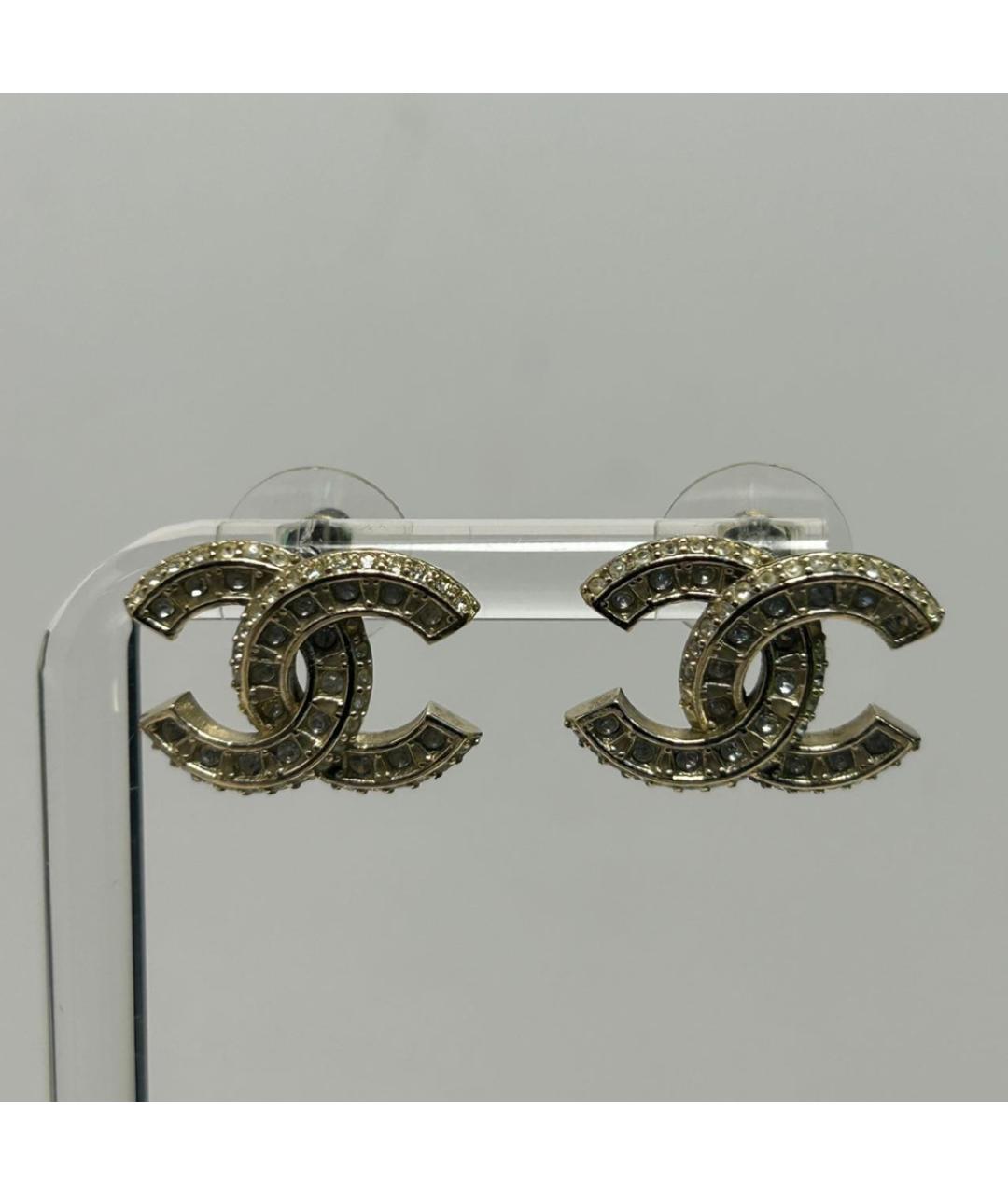 CHANEL Золотые металлические серьги, фото 5