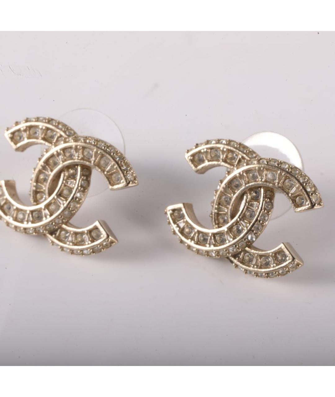 CHANEL Золотые металлические серьги, фото 4