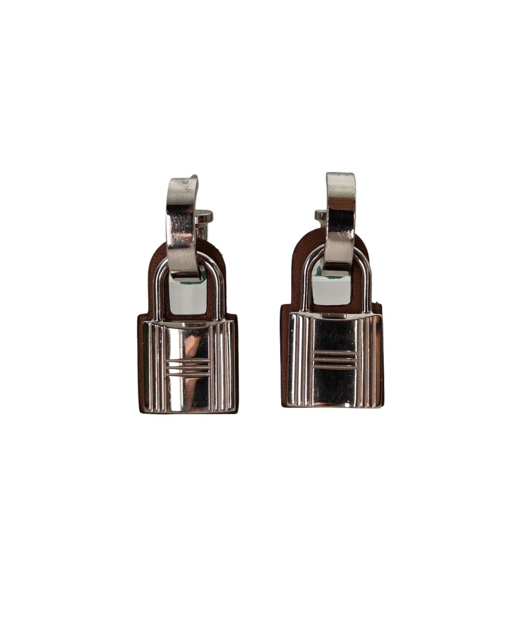 HERMES Серебряные металлические серьги, фото 1