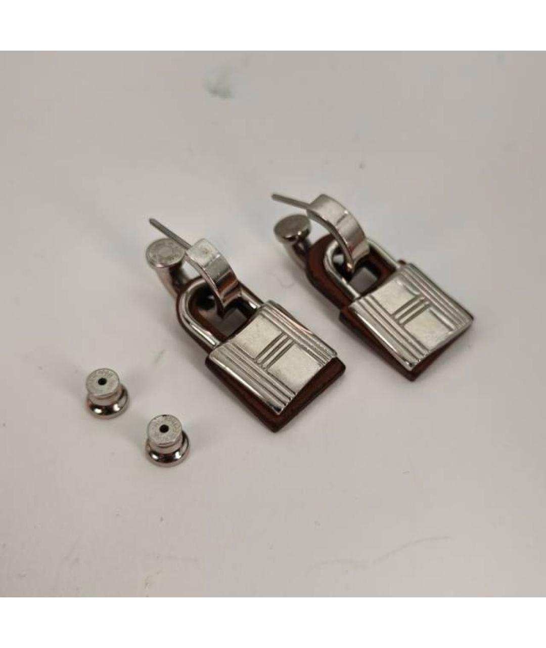 HERMES Серебряные металлические серьги, фото 6