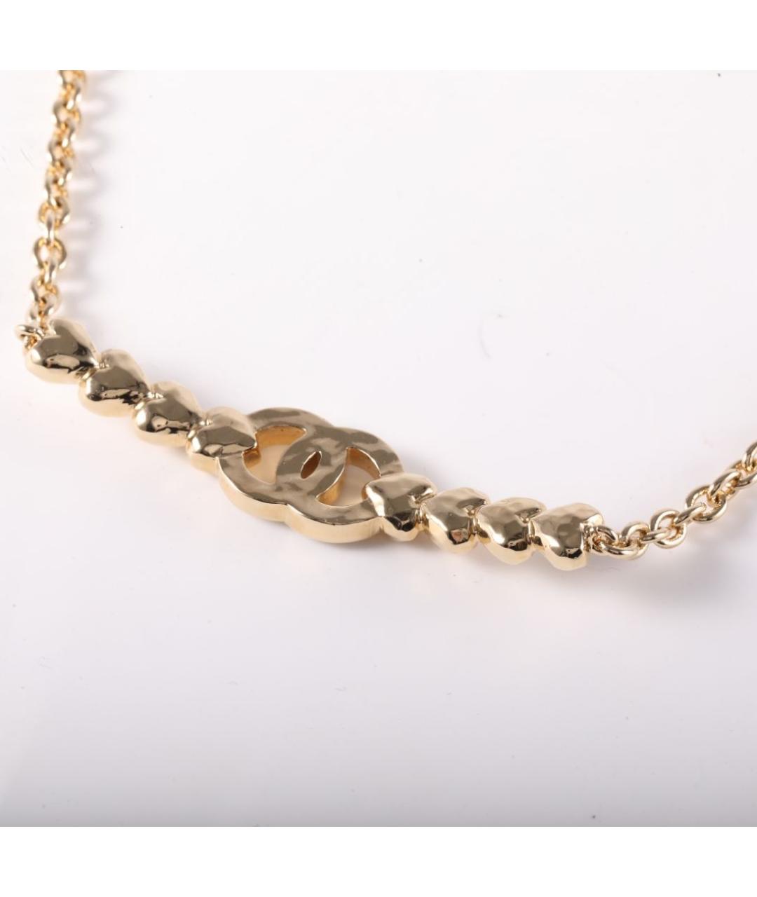 CHANEL Золотое металлическое колье, фото 3