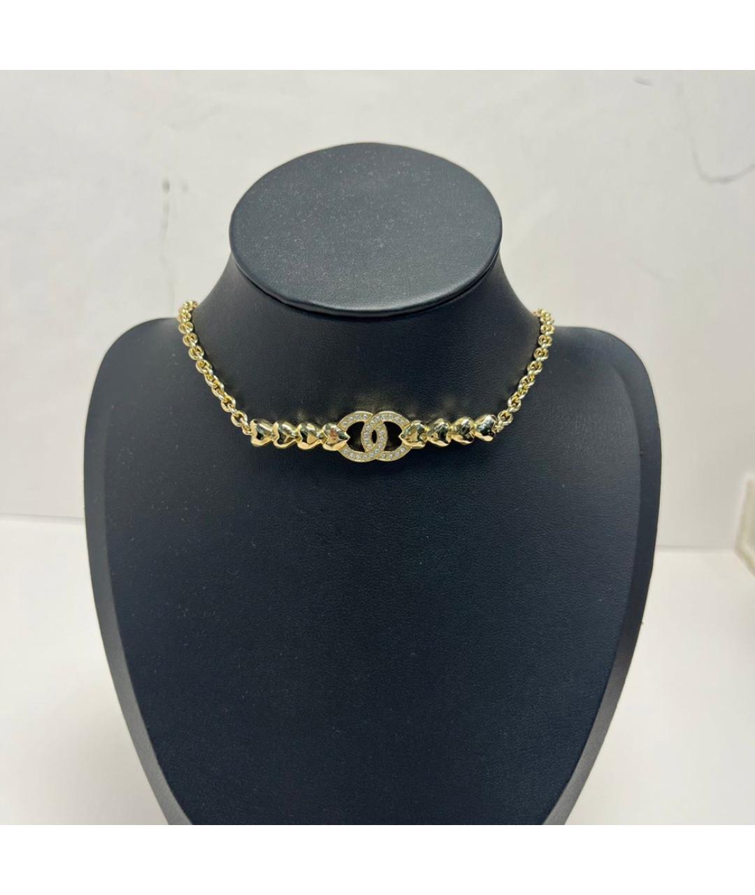 CHANEL Золотое металлическое колье, фото 7