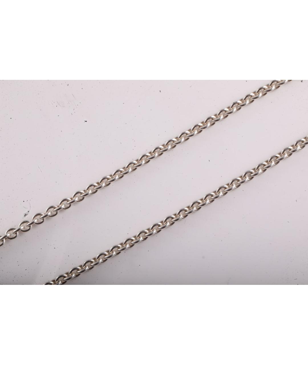 HERMES Серое серебряное колье, фото 4