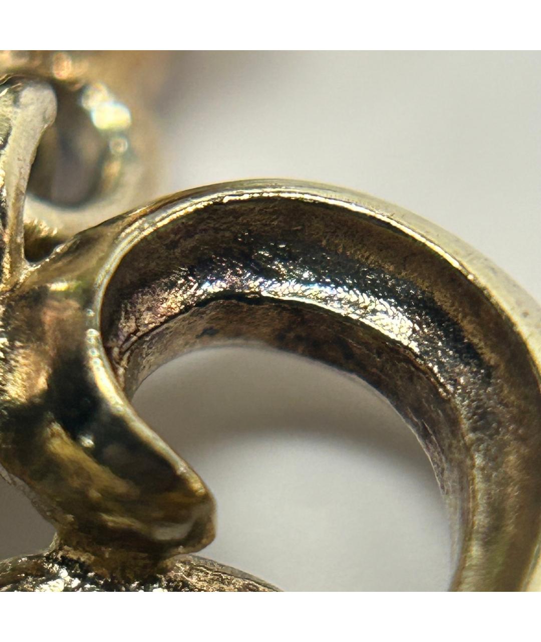 CHANEL Золотые металлические серьги, фото 6