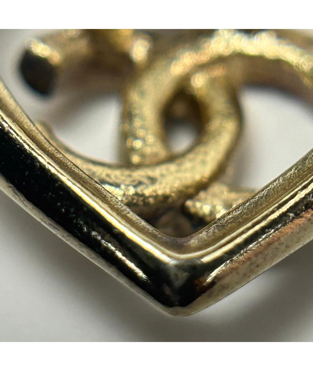 CHANEL Золотые металлические серьги, фото 9