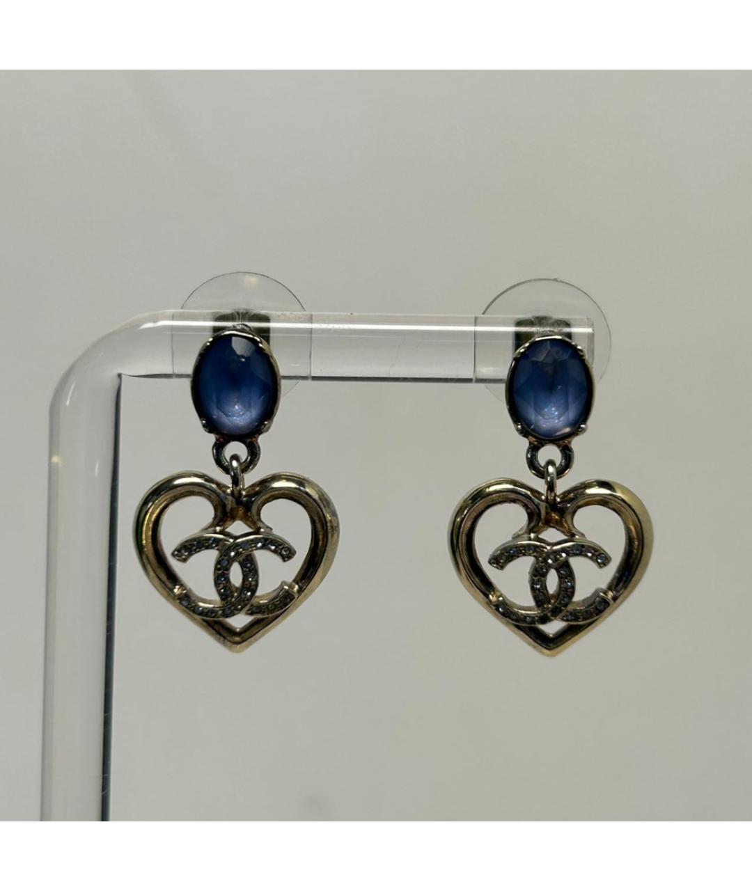 CHANEL Золотые металлические серьги, фото 5