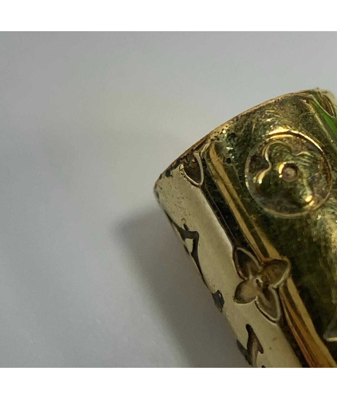 LOUIS VUITTON Коричневый металлический браслет, фото 9