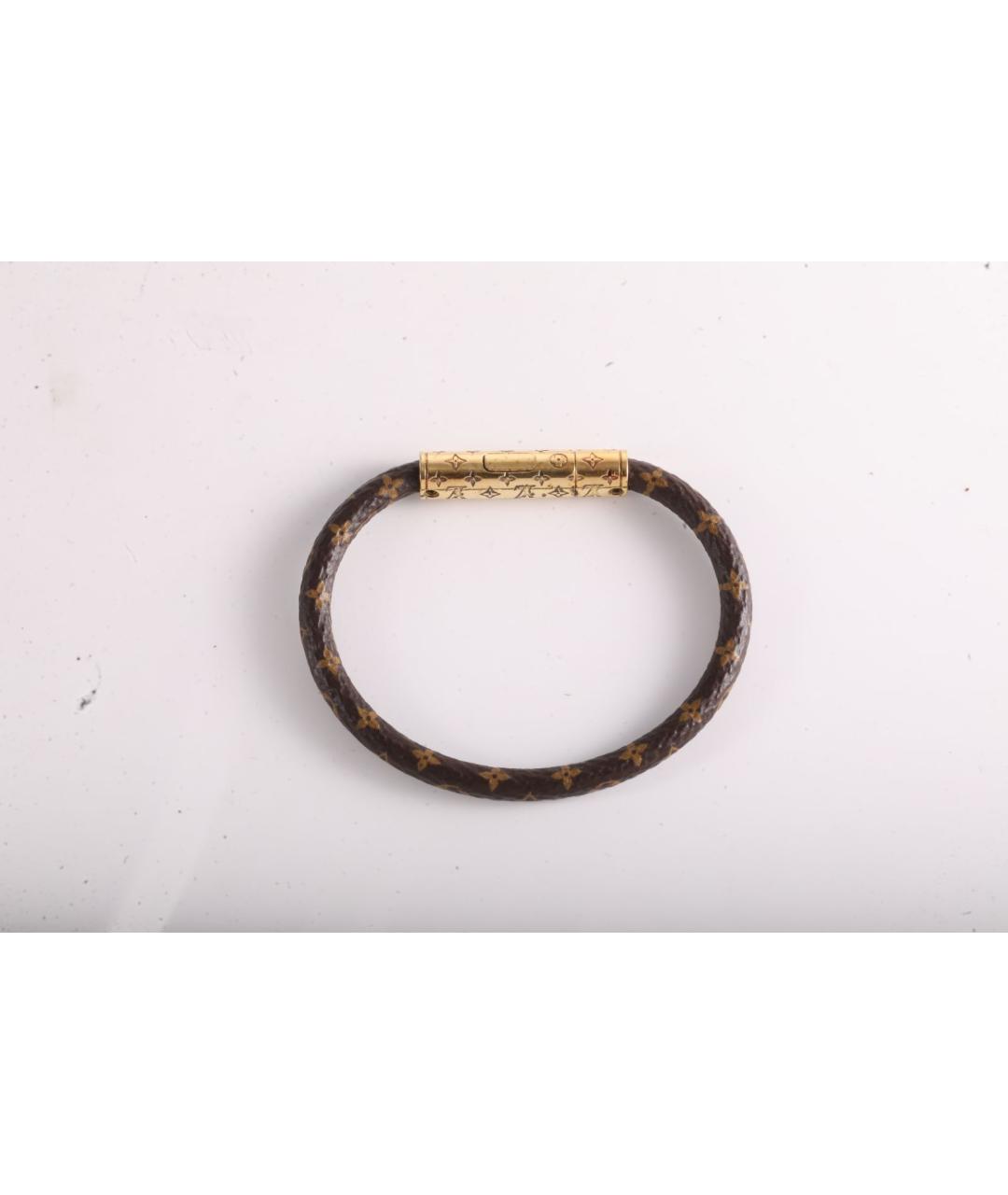 LOUIS VUITTON Коричневый металлический браслет, фото 4