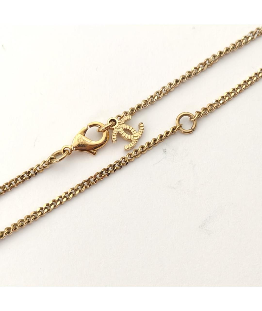 CHANEL Золотая металлическая подвеска, фото 4