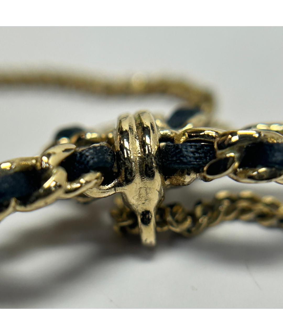 CHANEL Золотая металлическая подвеска, фото 8