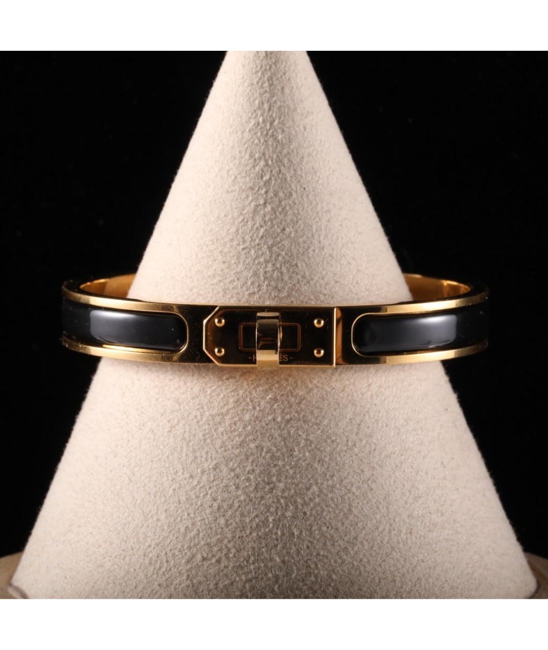 HERMES Черный металлический браслет, фото 2