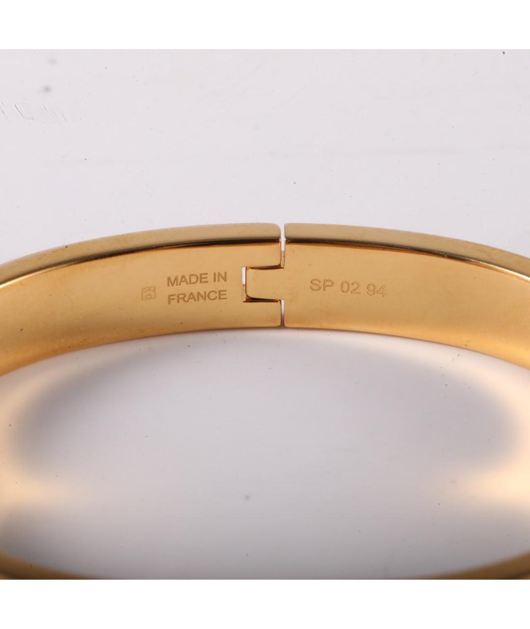 HERMES Черный металлический браслет, фото 7