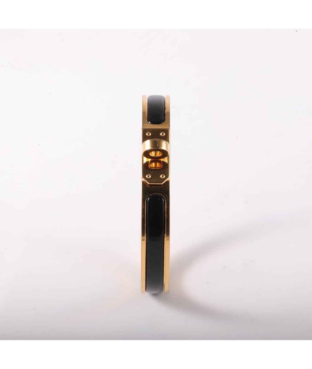 HERMES Черный металлический браслет, фото 4