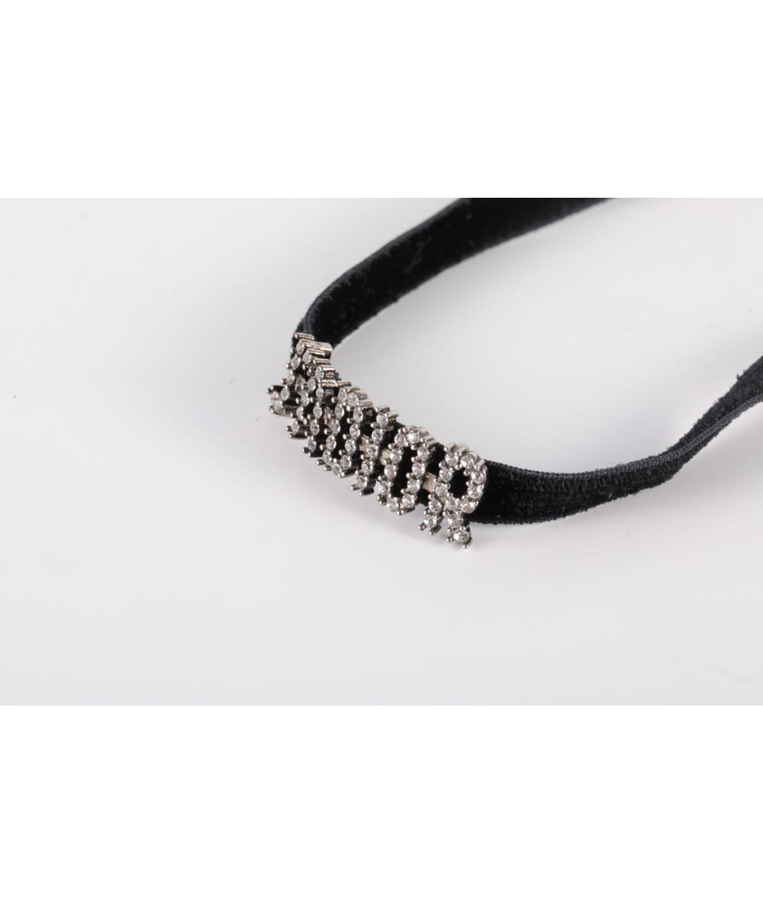 CHRISTIAN DIOR Черный металлический чокер, фото 2