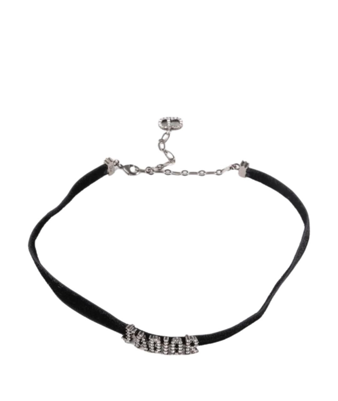 CHRISTIAN DIOR Черный металлический чокер, фото 1